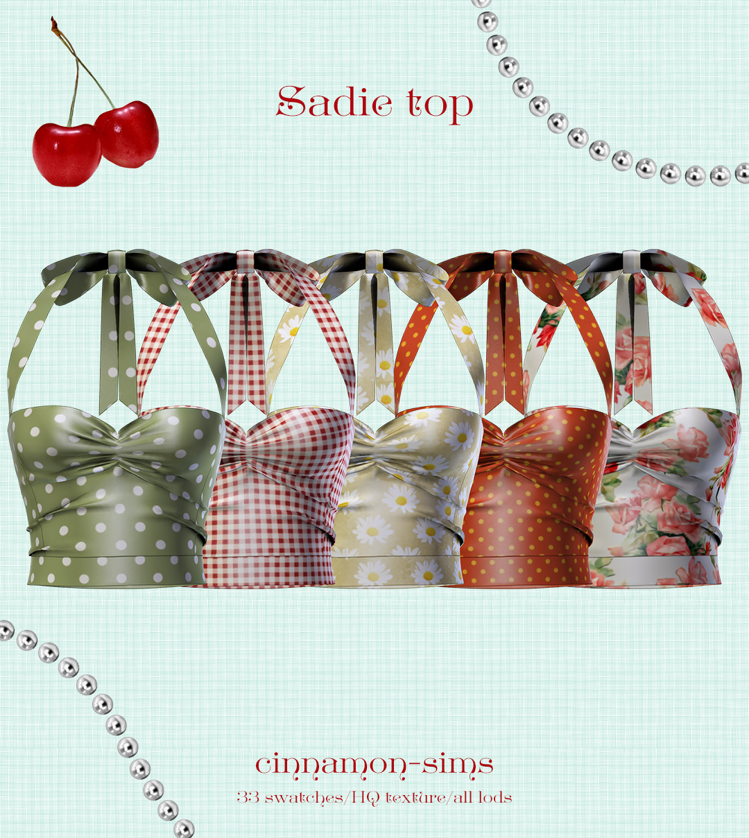 🍒Топ - Sadie top для Симс 4. Скачать мод