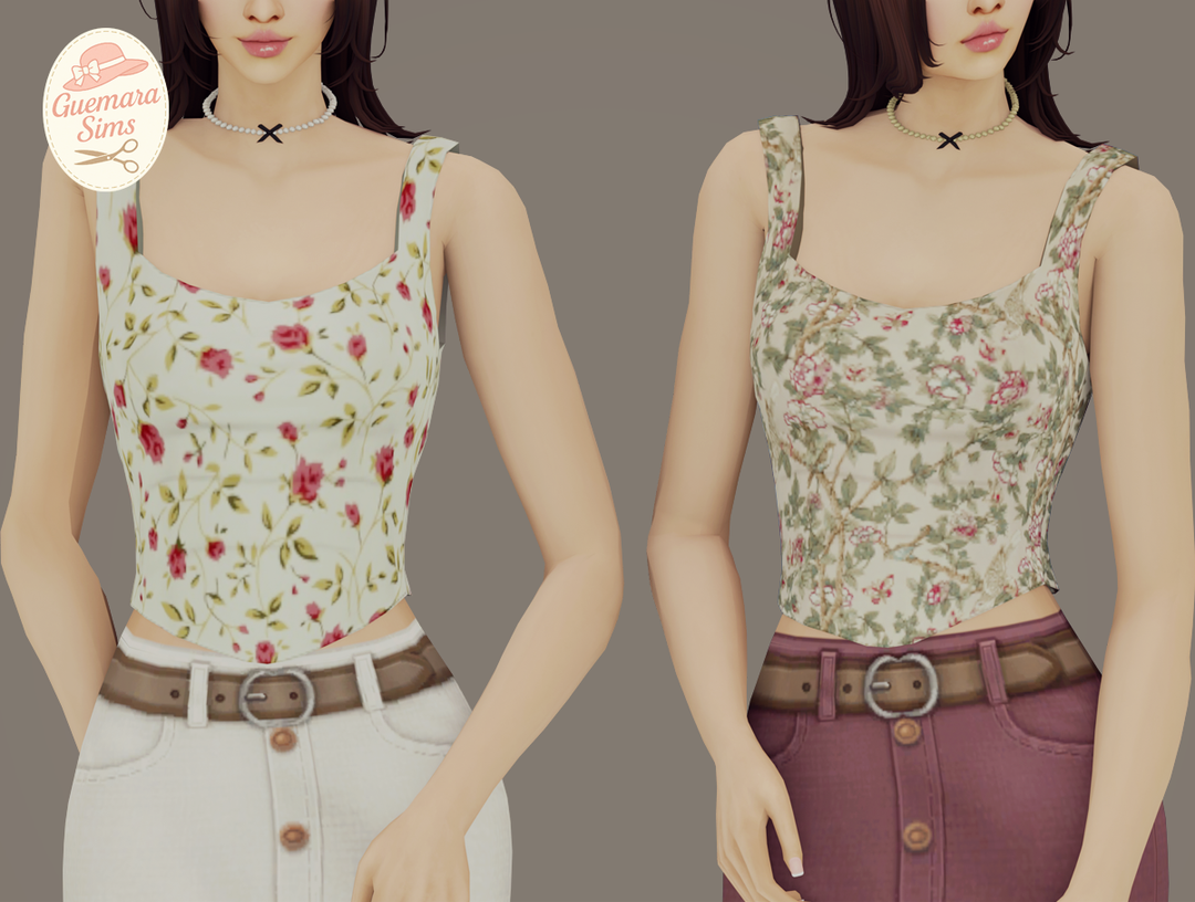 Vintage Garden Top для Симс 4. Скачать мод