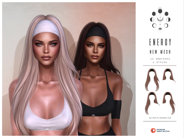 Женская прическа - Energy Hair для Симс 4. Скачать мод