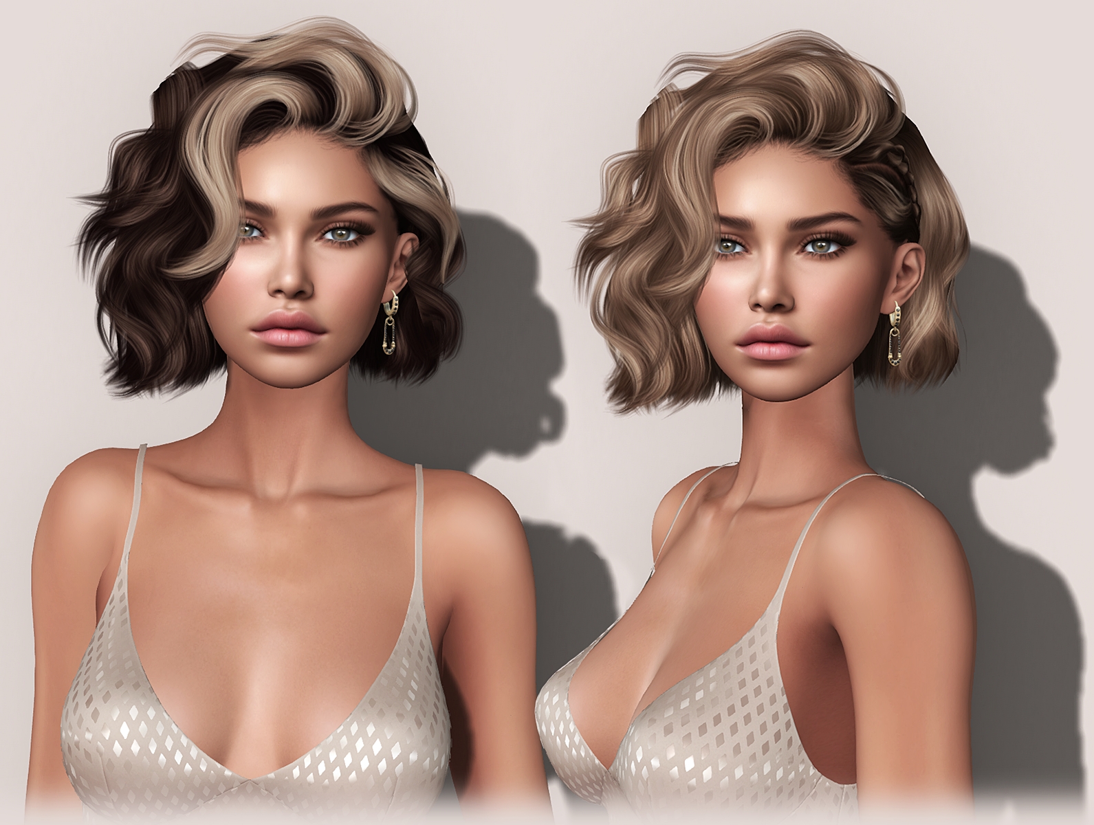 Женская прическа - Flirt Hair V1 для Симс 4. Скачать мод