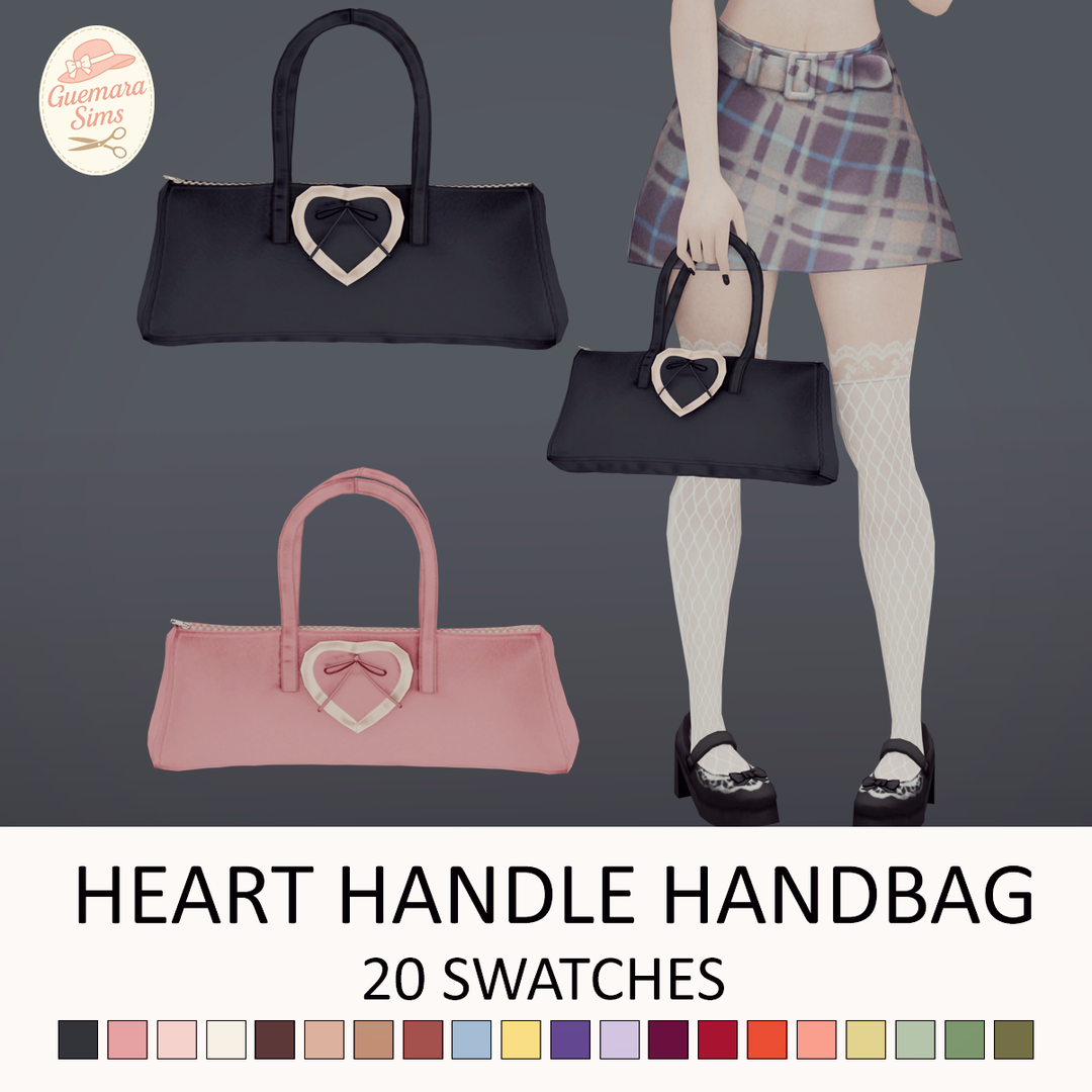 Женская сумка - Heart Handle Handbag для Симс 4. Скачать мод