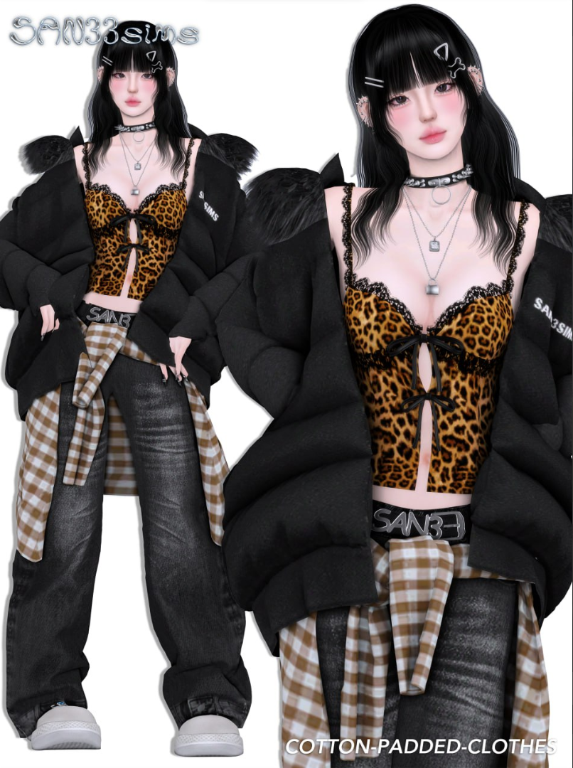 333 - Cotton Padded Clothes для Симс 4. Скачать мод