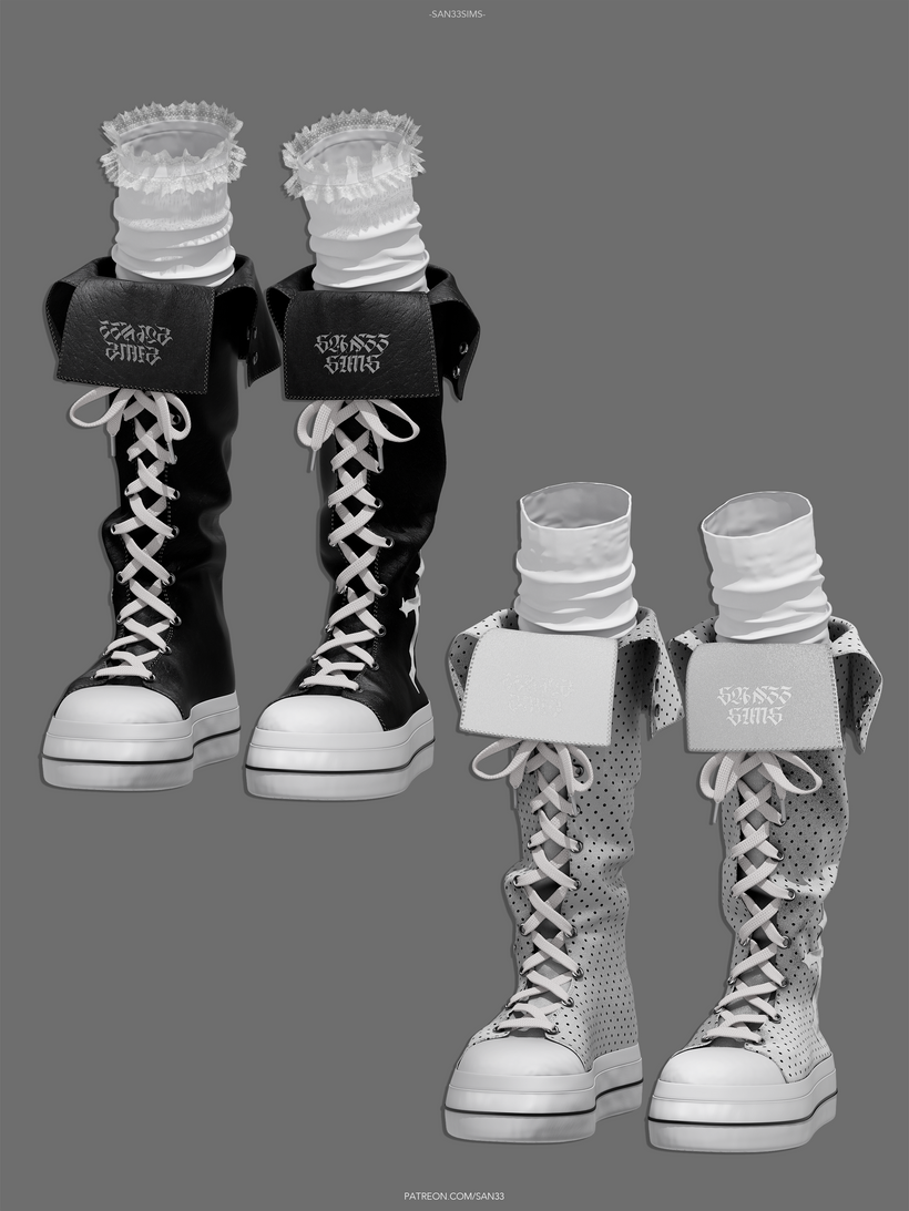 333 - K-Dot-Sneakers для Симс 4. Скачать мод