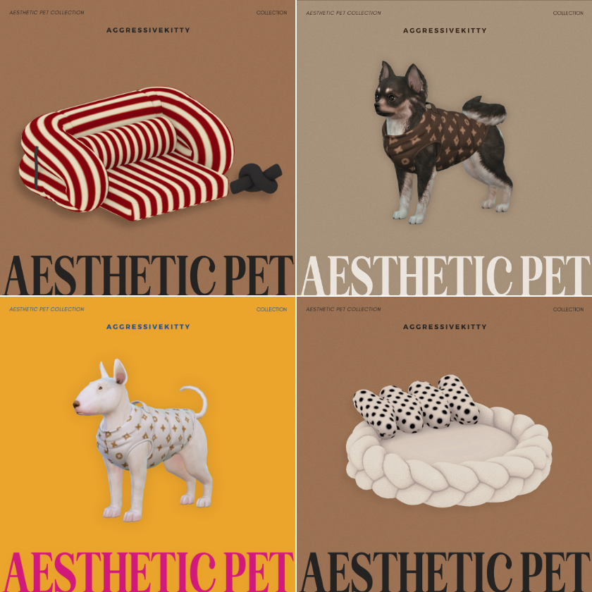 🐶AESTHETIC PET COLLECTION🐱 для Симс 4. Скачать мод