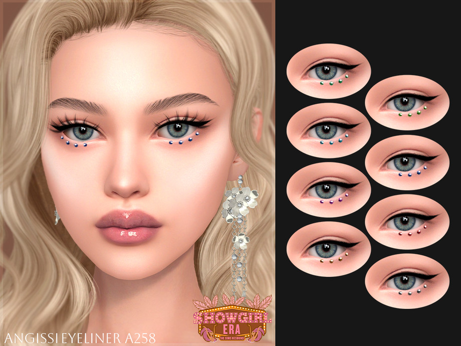 ANGISSI - Eyeliner A258 для Симс 4. Скачать мод