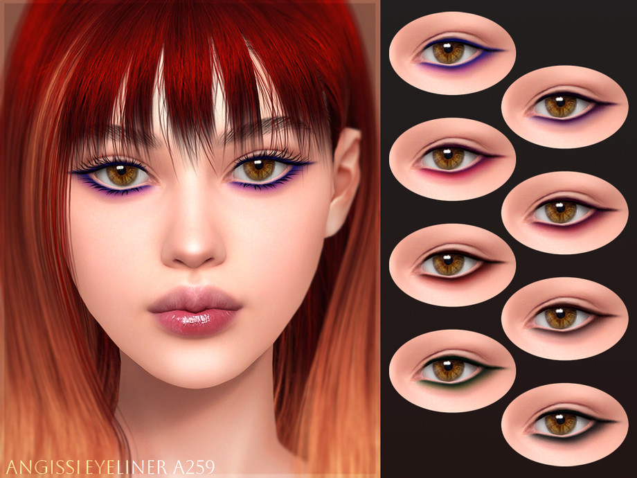 ANGISSI - Eyeliner A259 для Симс 4. Скачать мод