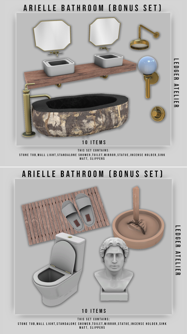 Arielle Bathroom для Симс 4. Скачать мод