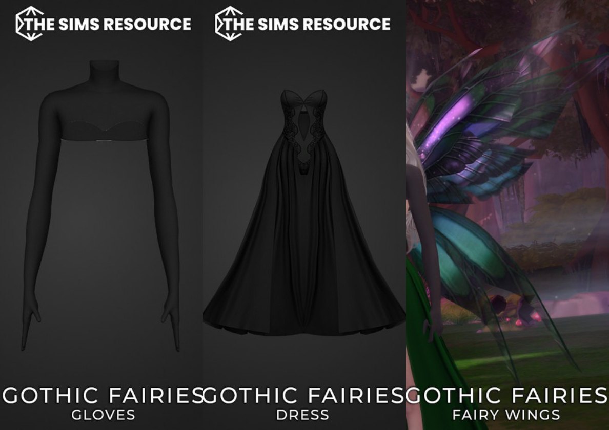 Beto_ae0 - Gothic Fairies для Симс 4. Скачать мод  Beto_ae0 - Gothic Fairies для Симс 4. Скачать мод
