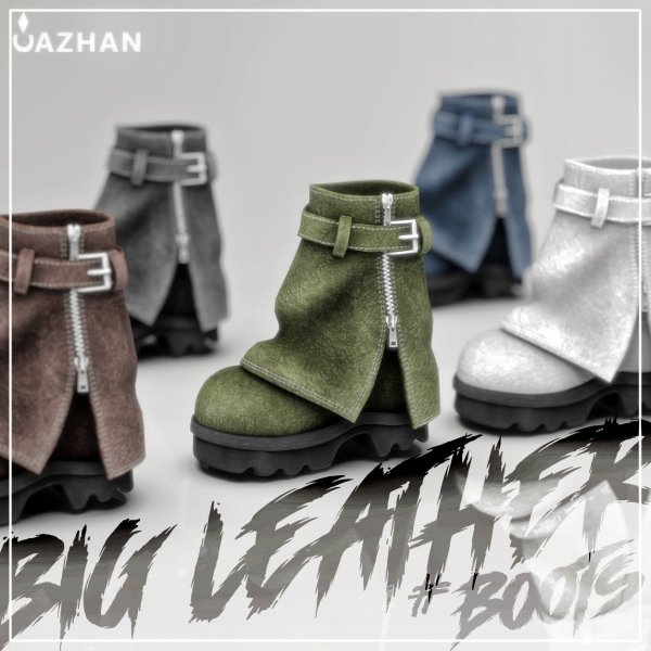 [BIG LEATHER BOOTS] by cazhancc для Симс 4. Скачать мод