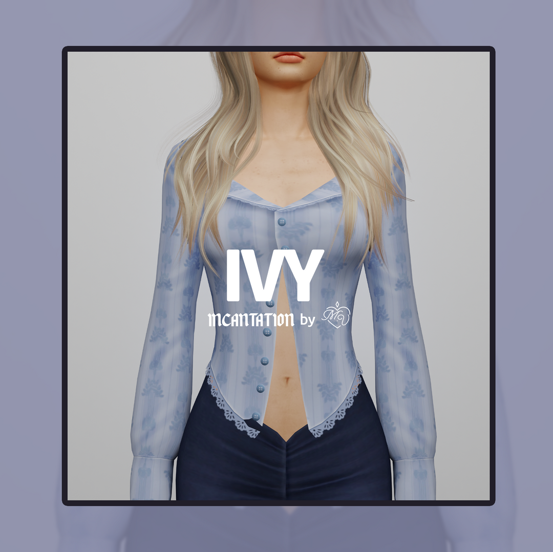 Блузка - Ivy Top для Симс 4. Скачать мод