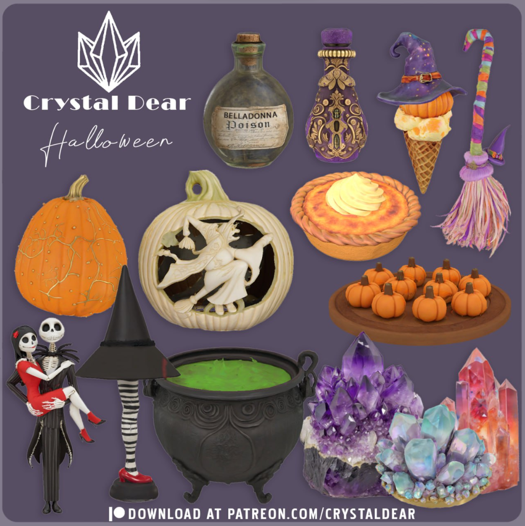 CrystalDear - Halloween⋆｡°✩🎃✩°｡⋆ для Симс 4. Скачать мод