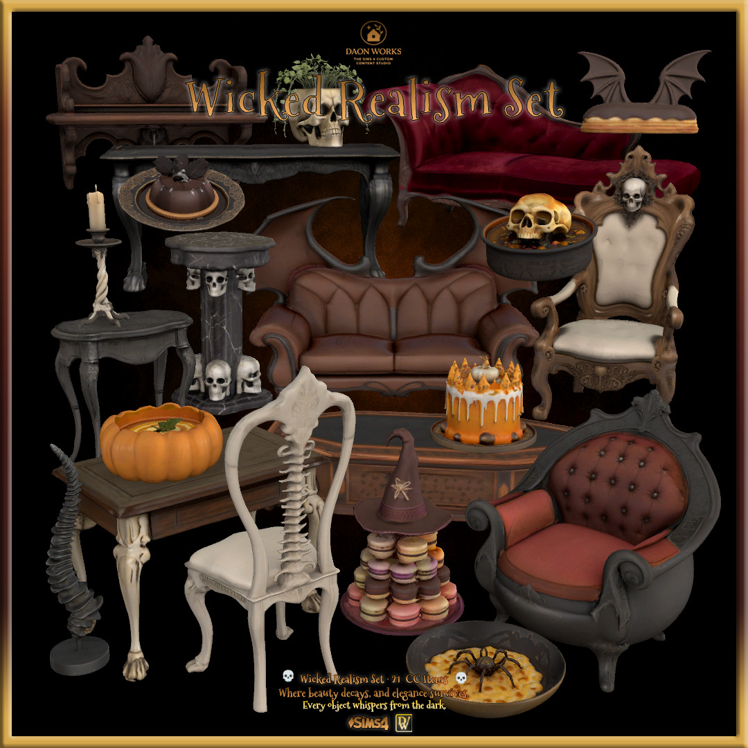 🕯️DaonWorks - Wicked Realism Set💀 для Симс 4. Скачать мод  🕯️DaonWorks - Wicked Realism Set💀 для Симс 4. Скачать мод