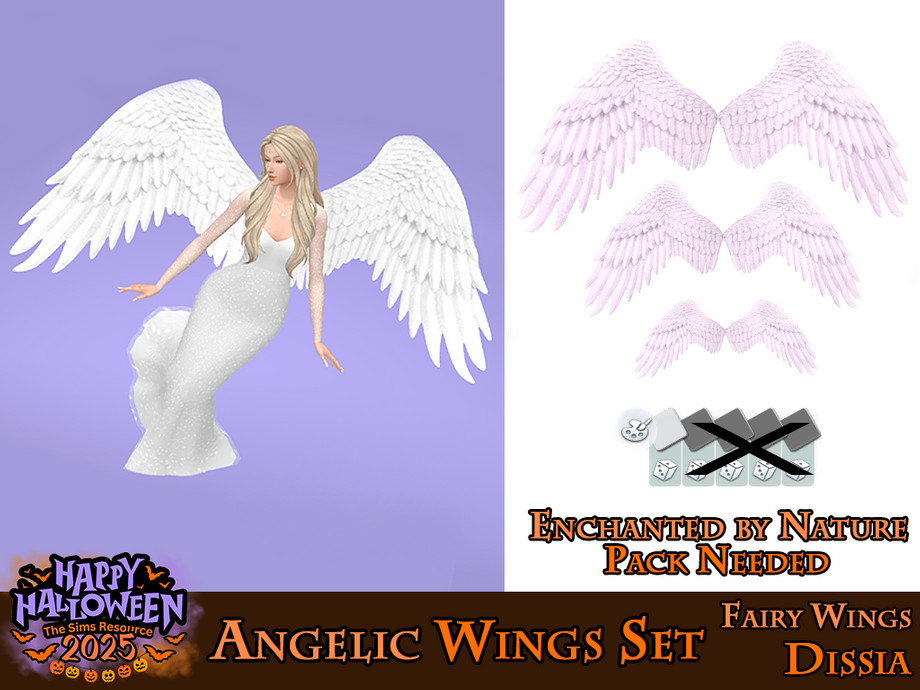 Dissia - Angelic Wings Set🕊️ для Симс 4. Скачать мод