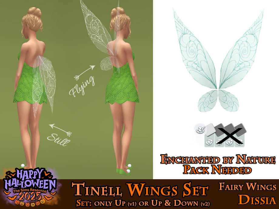 Dissia - Tinell Wings Set (Simblreen 2025 Gift) для Симс 4. Скачать мод  Dissia - Tinell Wings Set (Simblreen 2025 Gift) для Симс 4. Скачать мод