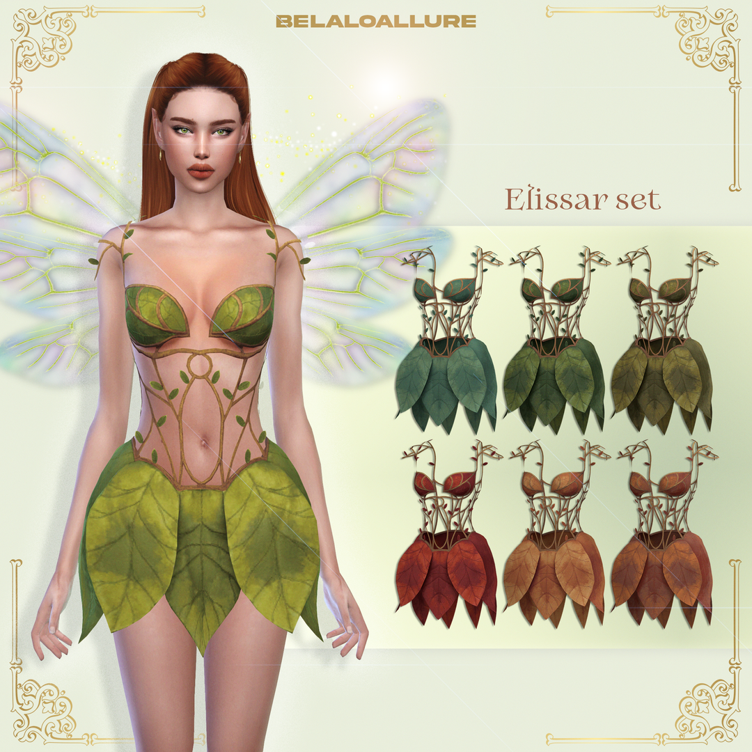 Elissar fairy set🧚‍♀️ для Симс 4. Скачать мод
