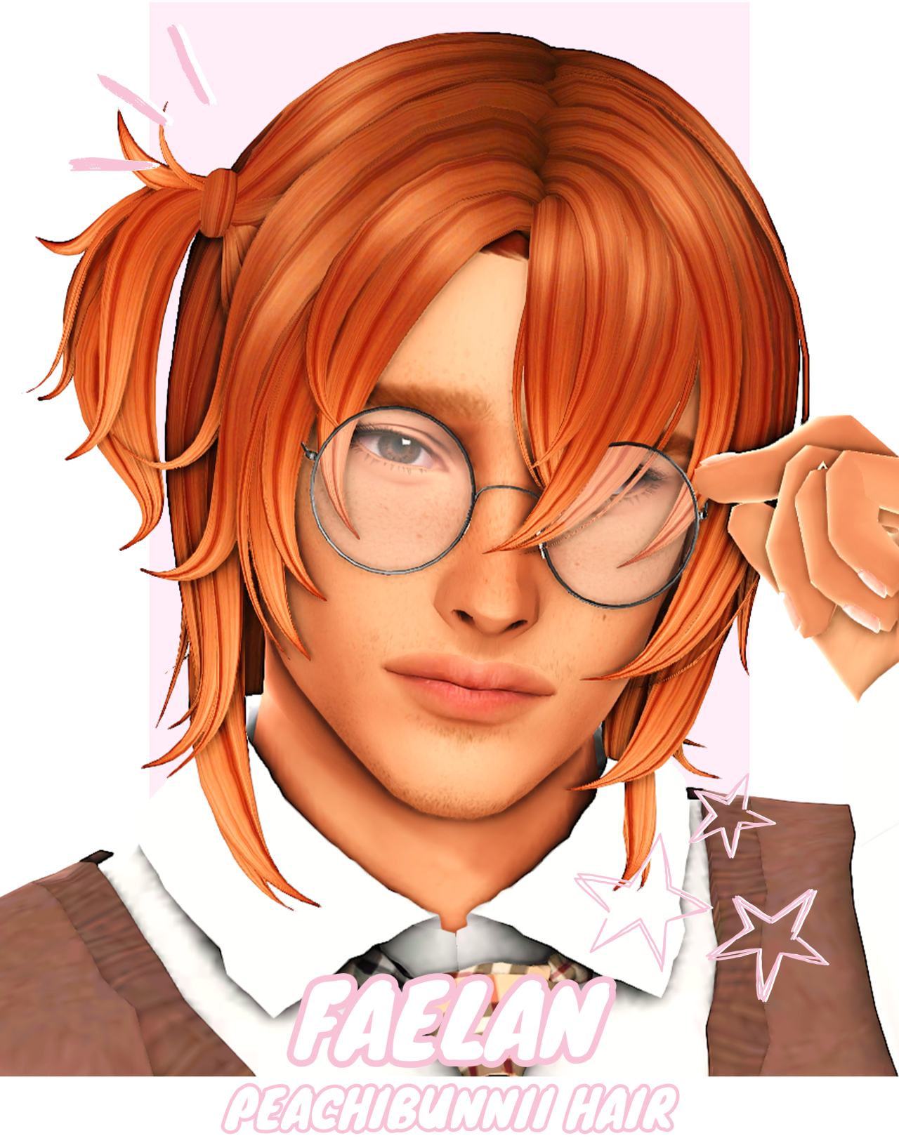 *ੈ✩‧₊˚༺ Faelan Hair ༻*ੈ✩‧₊˚ для Симс 4. Скачать мод