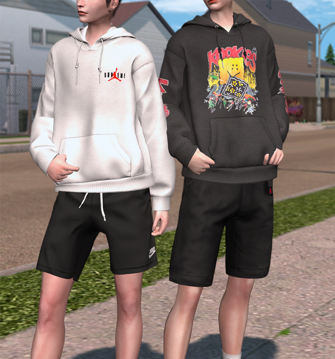 Худи - am Pullover Hoodie для Симс 4. Скачать мод