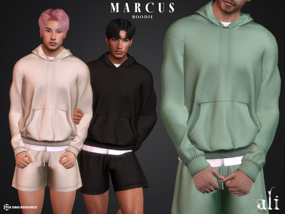 Худи - MARCUS hoodie для Симс 4. Скачать мод