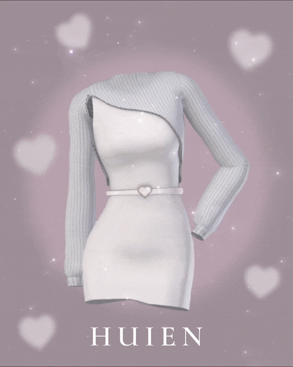 HUIEN - Lovey Dovey Dress для Симс 4. Скачать мод