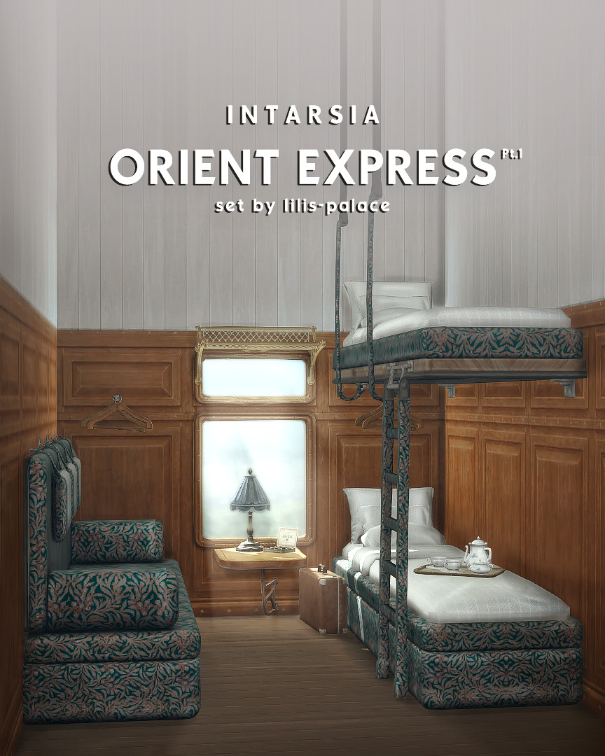 INTARSIA - Orient Express Set Pt1 для Симс 4. Скачать мод