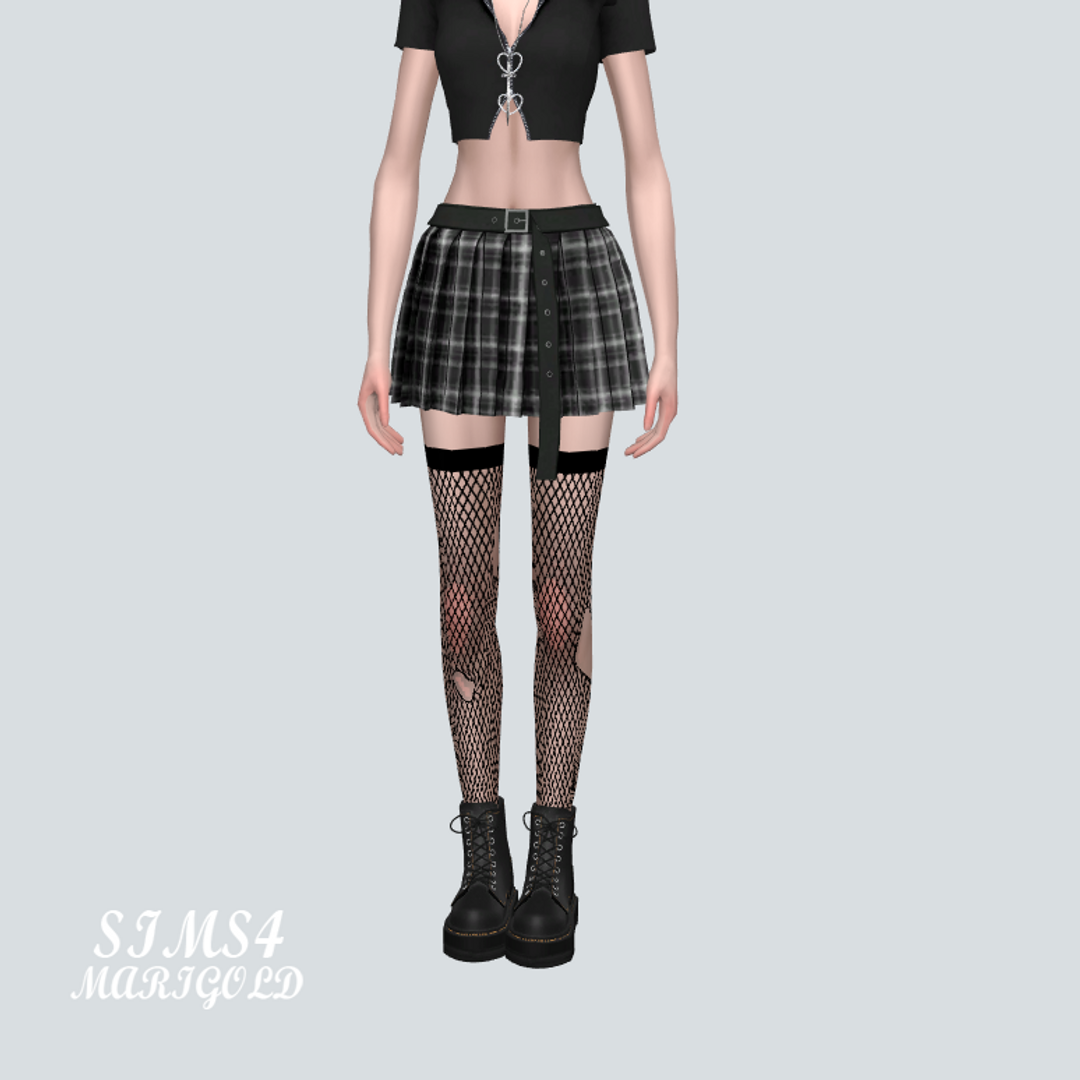 Юбка - Pleats Mini Skirt V2 для Симс 4. Скачать мод