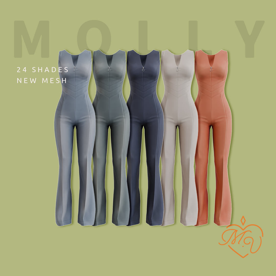 Jumpsuit Molly для Симс 4. Скачать мод