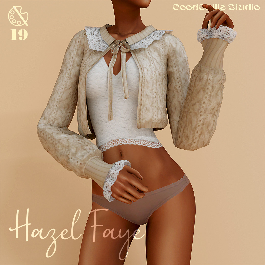 Кардиган - Hazel Faye для Симс 4. Скачать мод