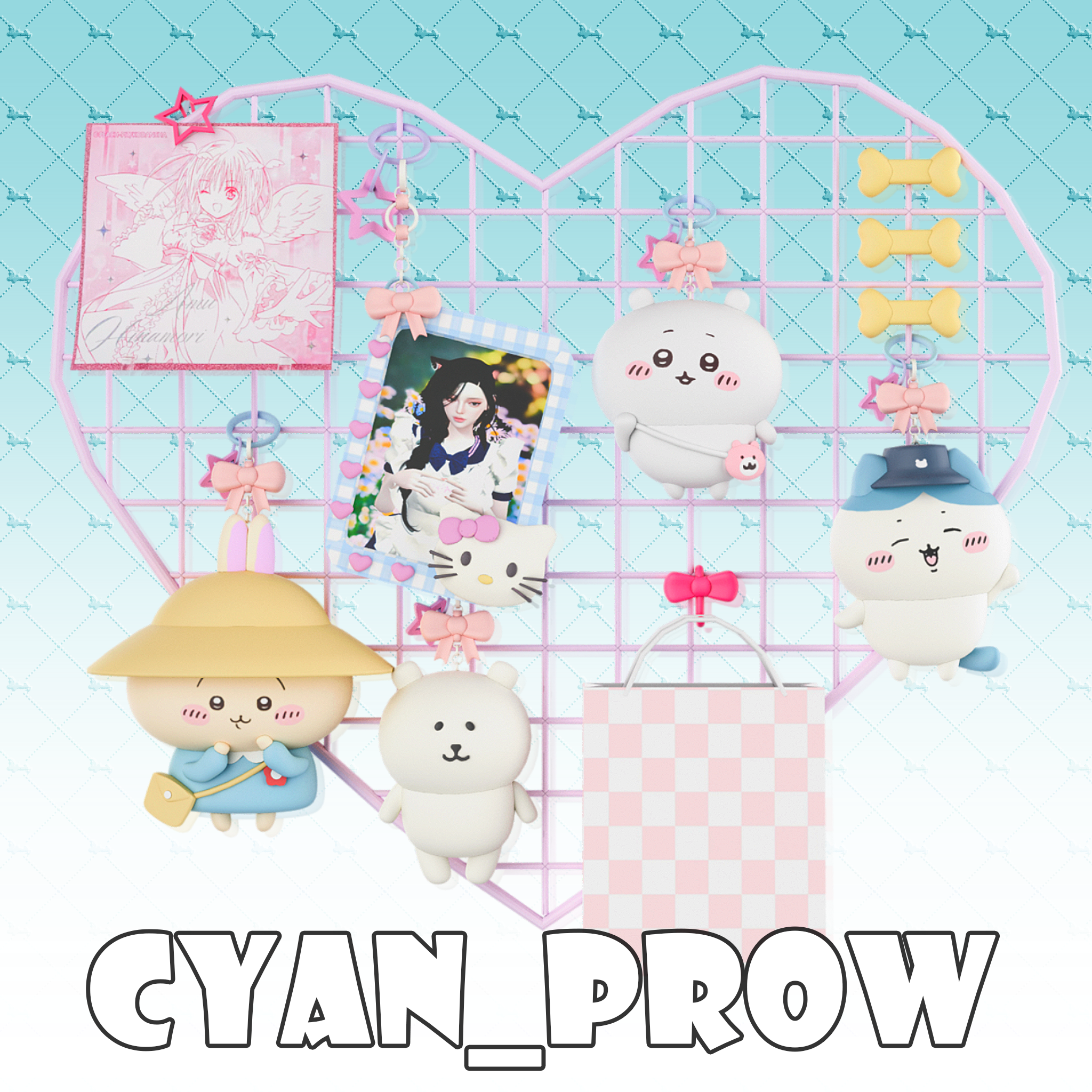 Kawaii Doll Grid Rack - Cyan_Prow для Симс 4. Скачать мод