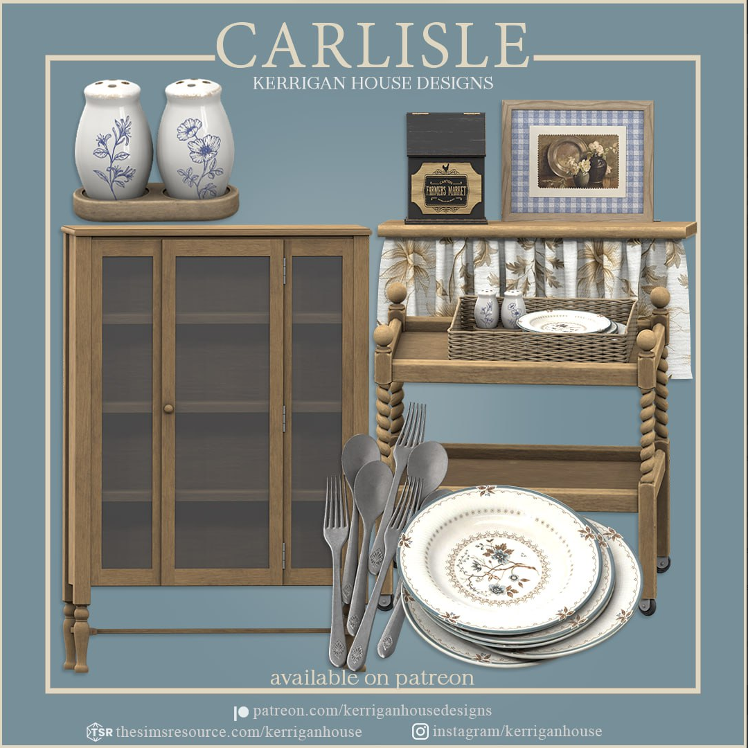 kerriganhouse [khd] carlisle set для Симс 4. Скачать мод