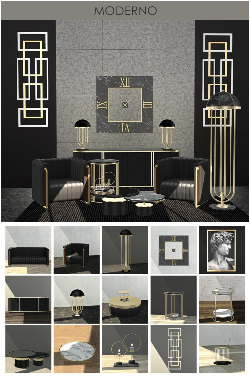 ✨KHD Moderno Set✨ для Симс 4. Скачать мод