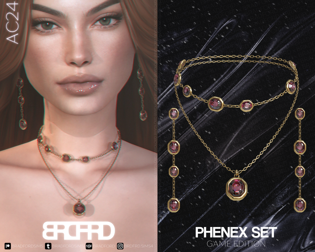 Коллекция украшений - Phenex Set для Симс 4. Скачать мод