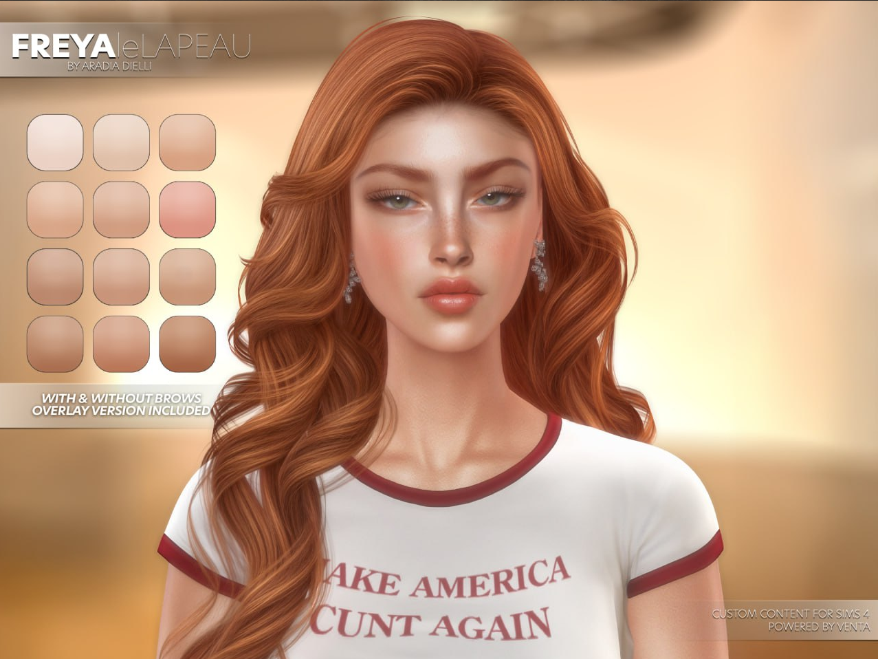 leLAPEAU - Freya Skin - VentaStudio  для Симс 4. Скачать мод