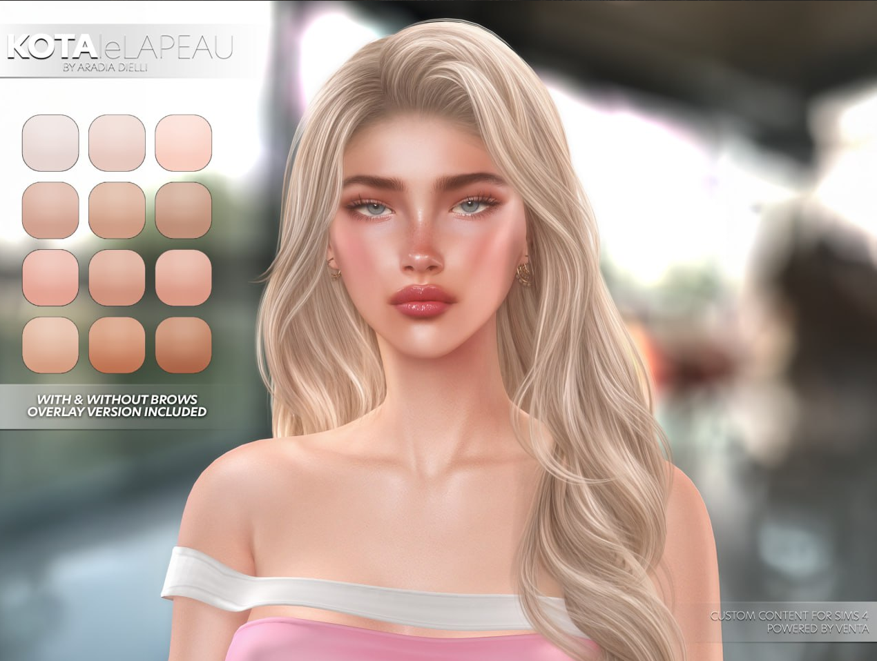 leLAPEAU - Kota Skin & Overlay - VentaStudio  для Симс 4. Скачать мод
