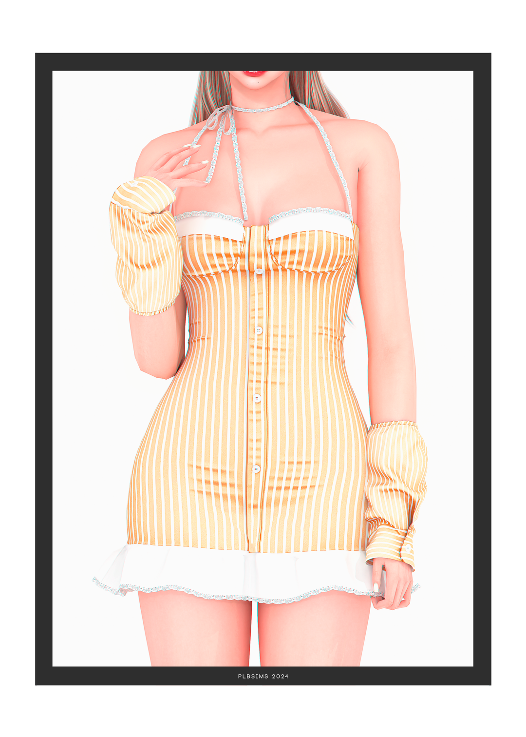 Mantra Dress + Gloves Acc для Симс 4. Скачать мод