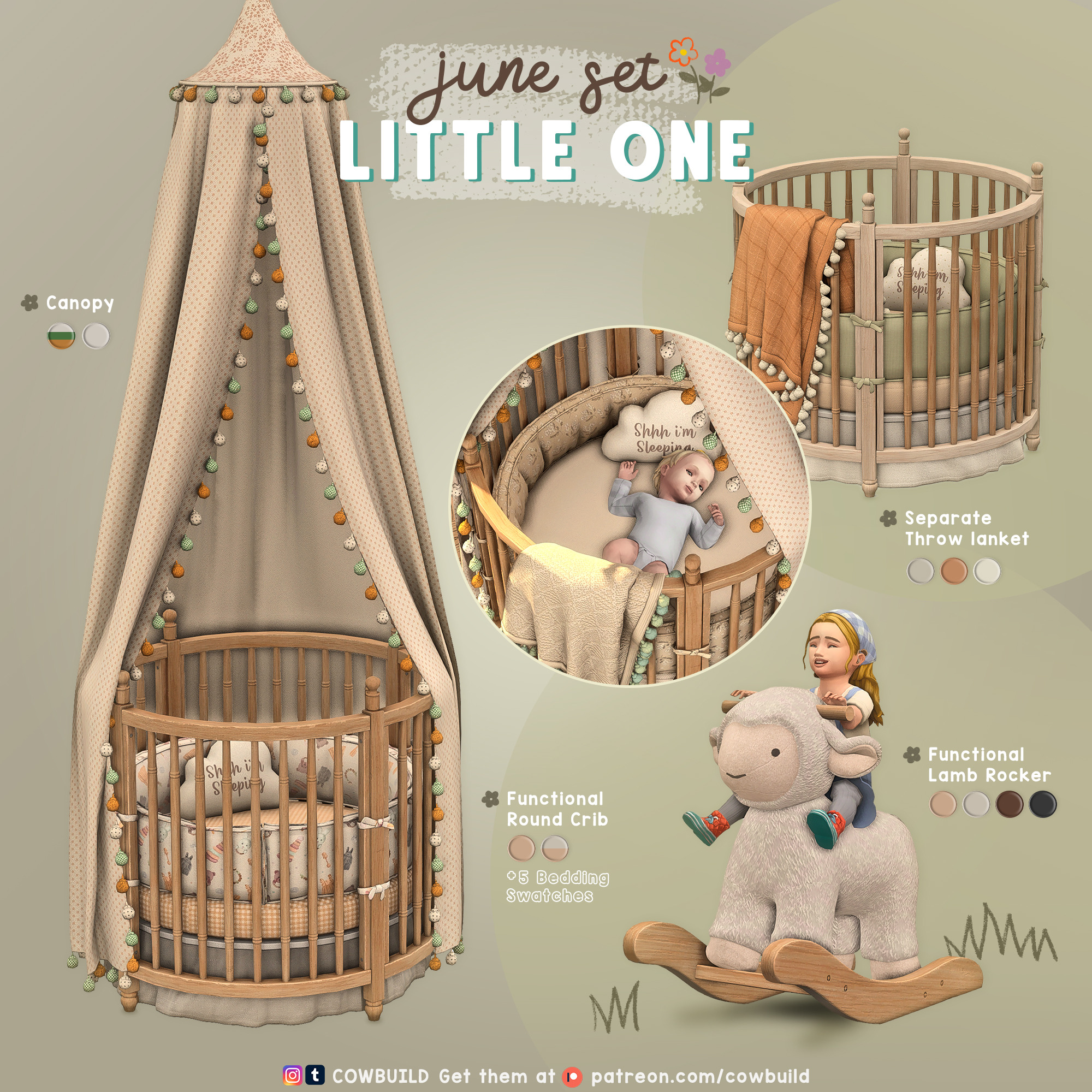 🧸Мебель в детскую - Little One для Симс 4. Скачать мод