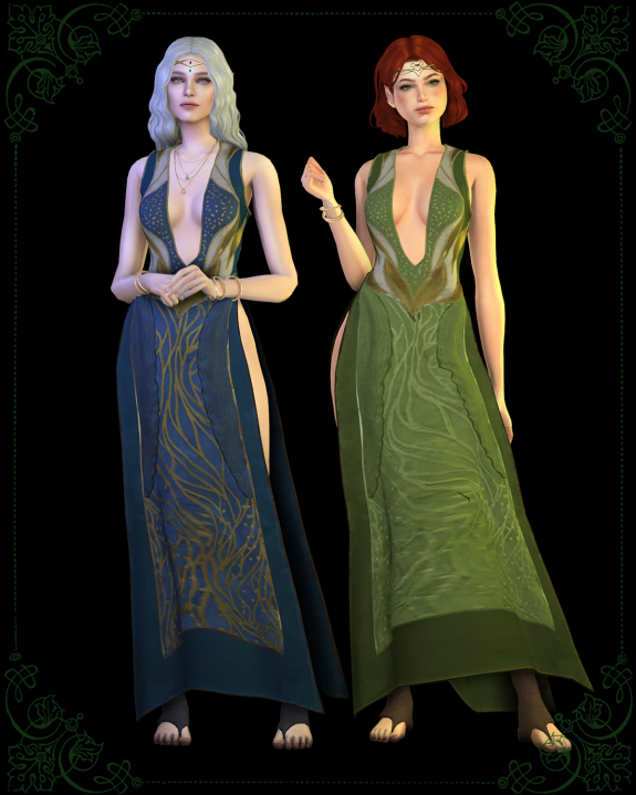 Moriel - Nymph Dress для Симс 4. Скачать мод