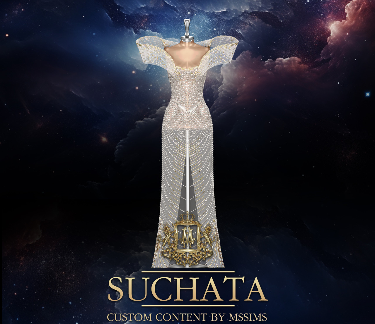 Mssims - Suchata Final Gown для Симс 4. Скачать мод