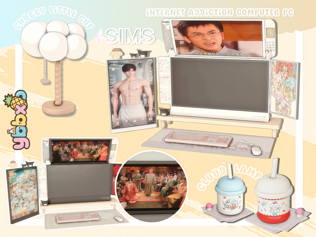 Multi-screen computer setup - Simsybbxb для Симс 4. Скачать мод