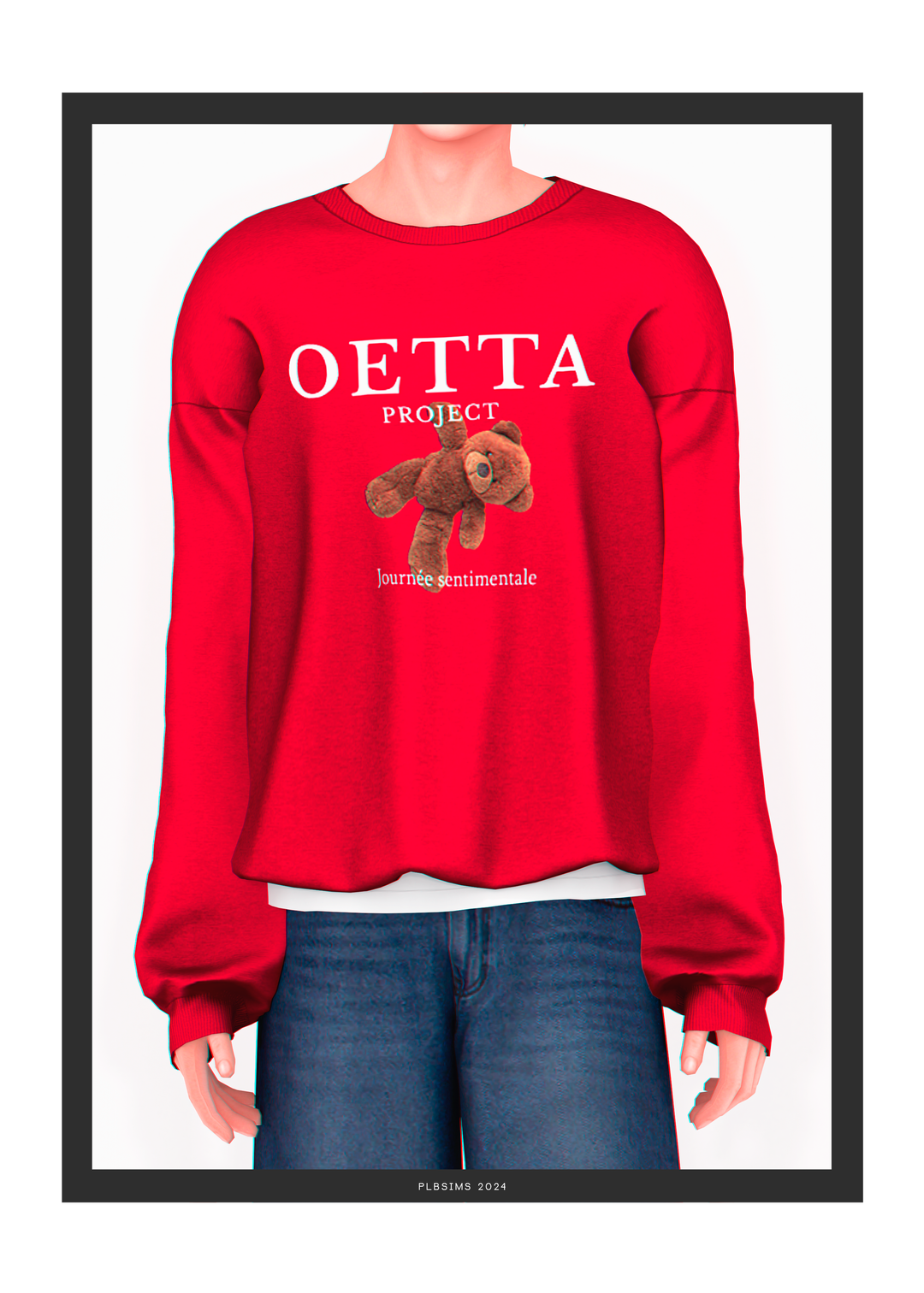 Мужской свитшот - Dreamer Sweater для Симс 4. Скачать мод