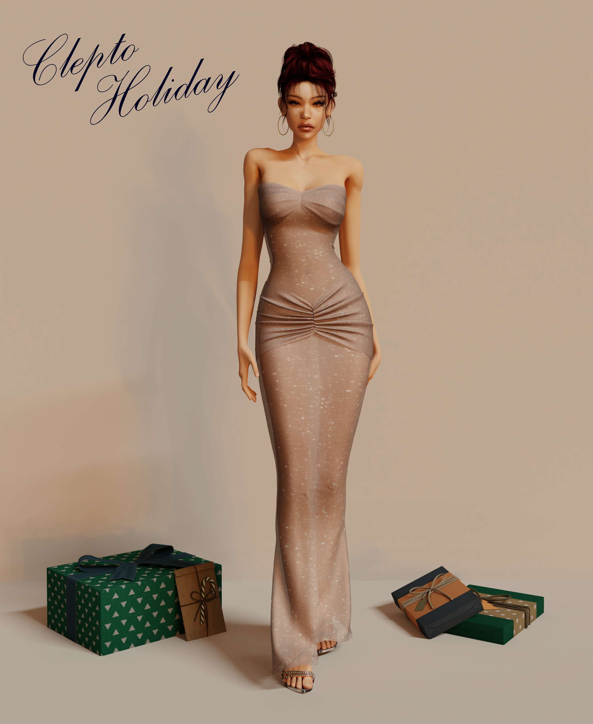 Платье - Starlite dress для Симс 4. Скачать мод