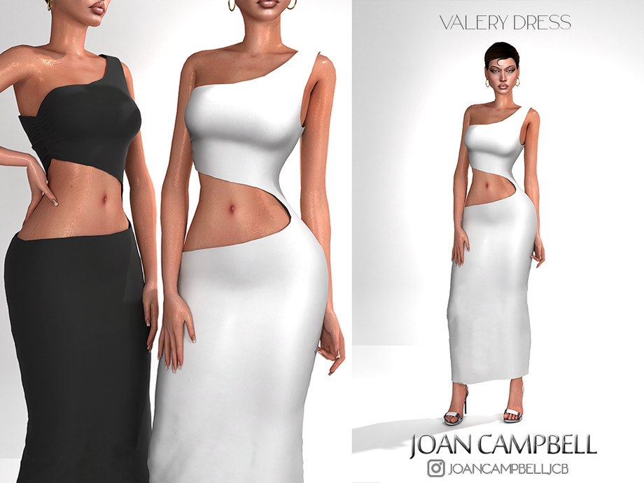 Платье - VALERY DRESS для Симс 4. Скачать мод