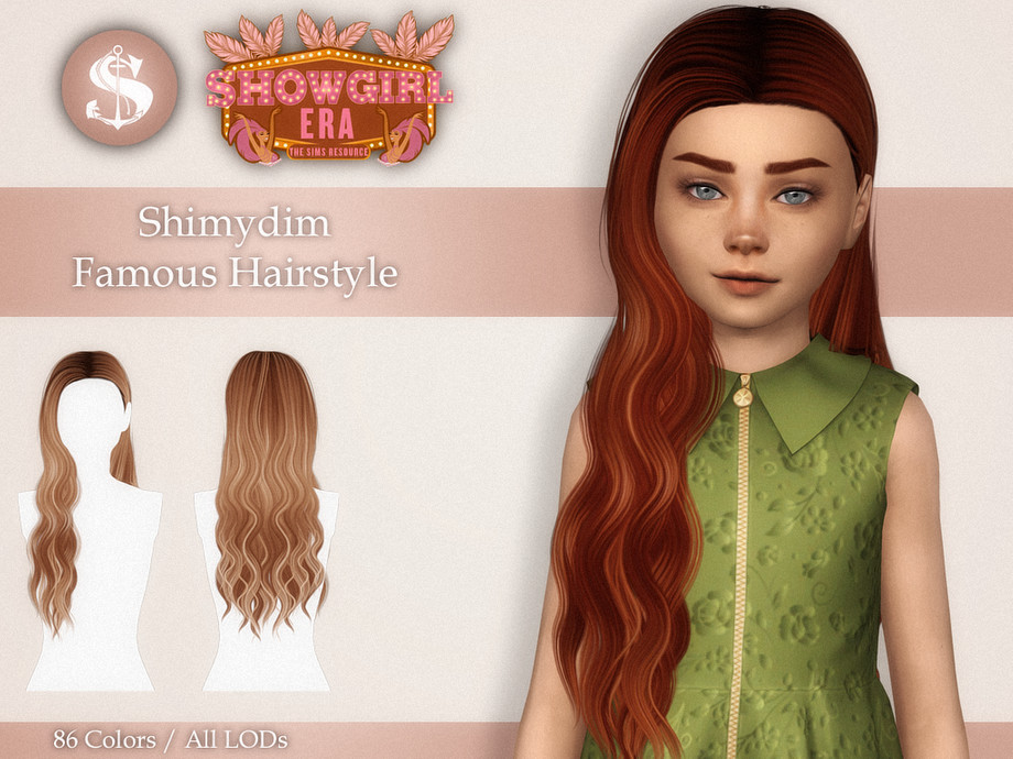 Прическа для девочек - Famous Hairstyle Child для Симс 4. Скачать мод