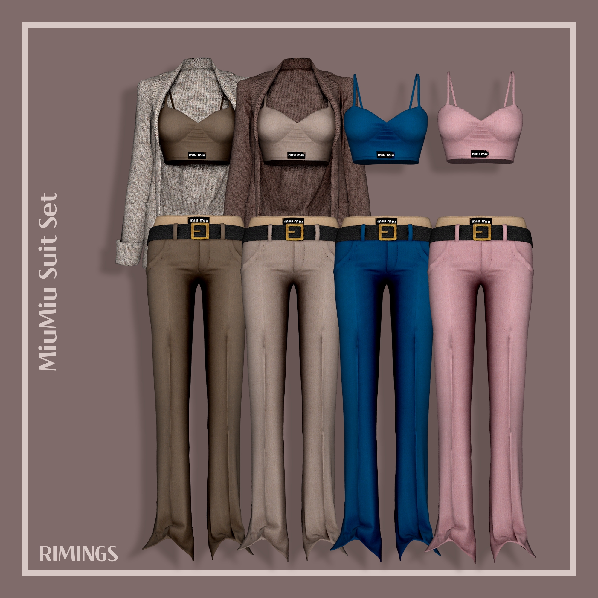 [RIMINGS] MU Suit Set для Симс 4. Скачать мод