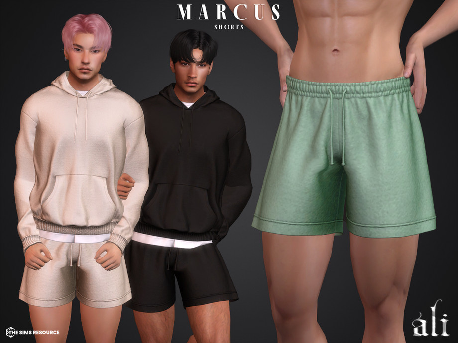 Шорты - MARCUS shorts для Симс 4. Скачать мод