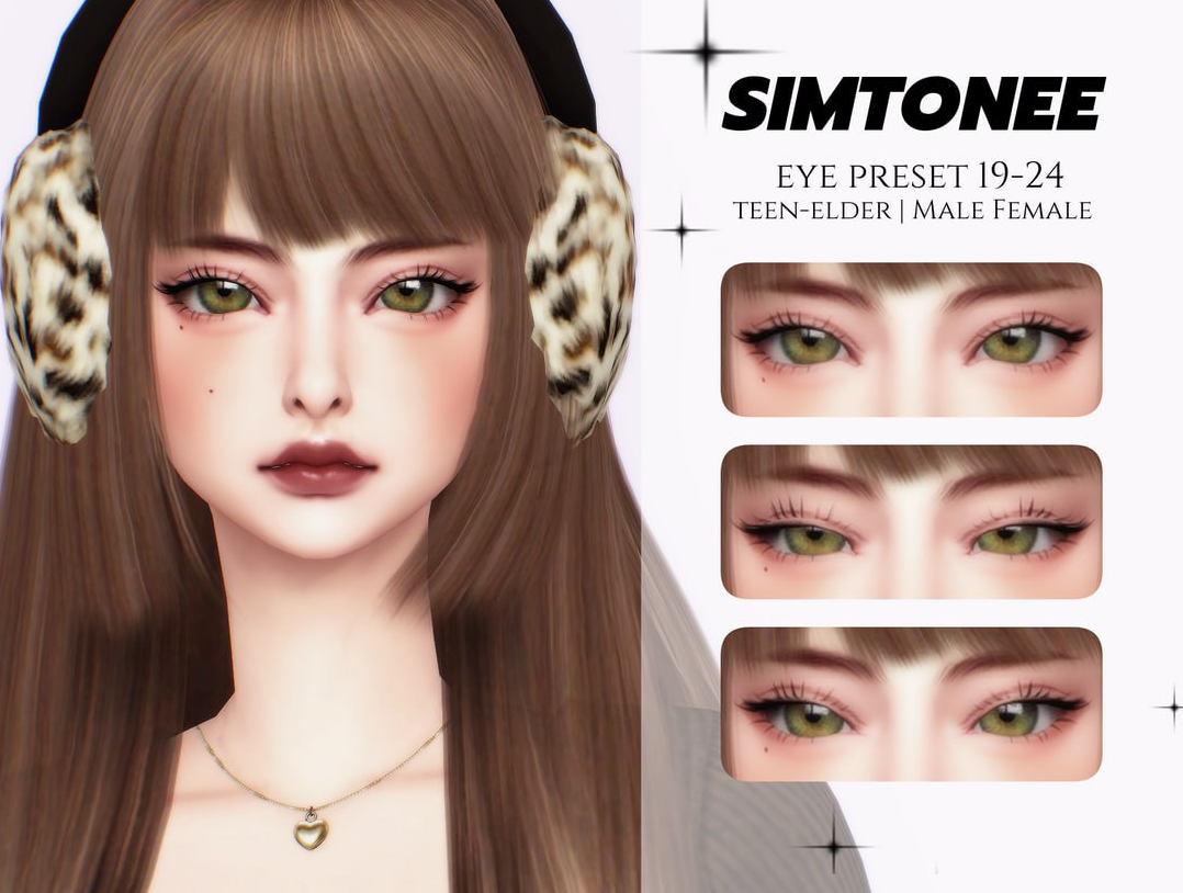 Simtonee - Eye Preset 19-21 для Симс 4. Скачать мод