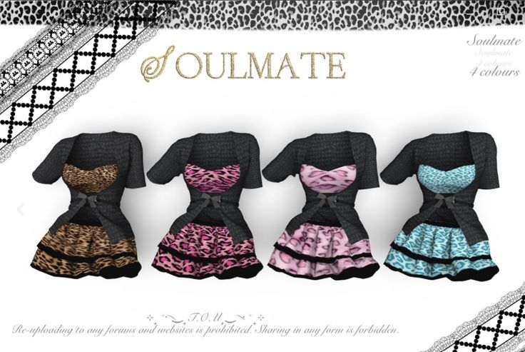 SoulmateSims - N07 Tube Top Leopard Print Suit для Симс 4. Скачать мод