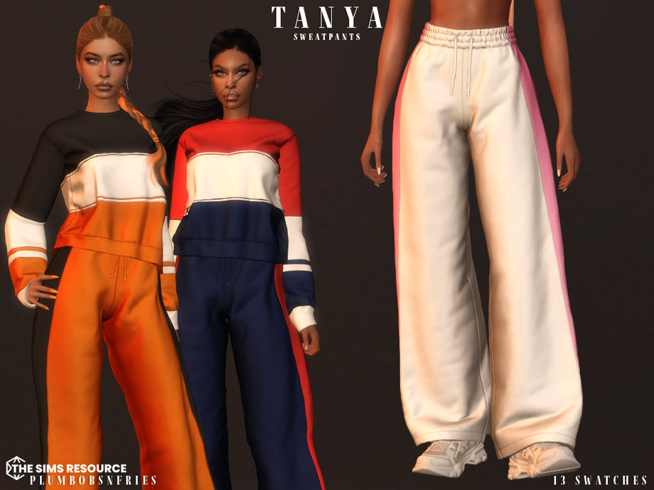 Спортивные штаны - TANYA sweatpants для Симс 4. Скачать мод