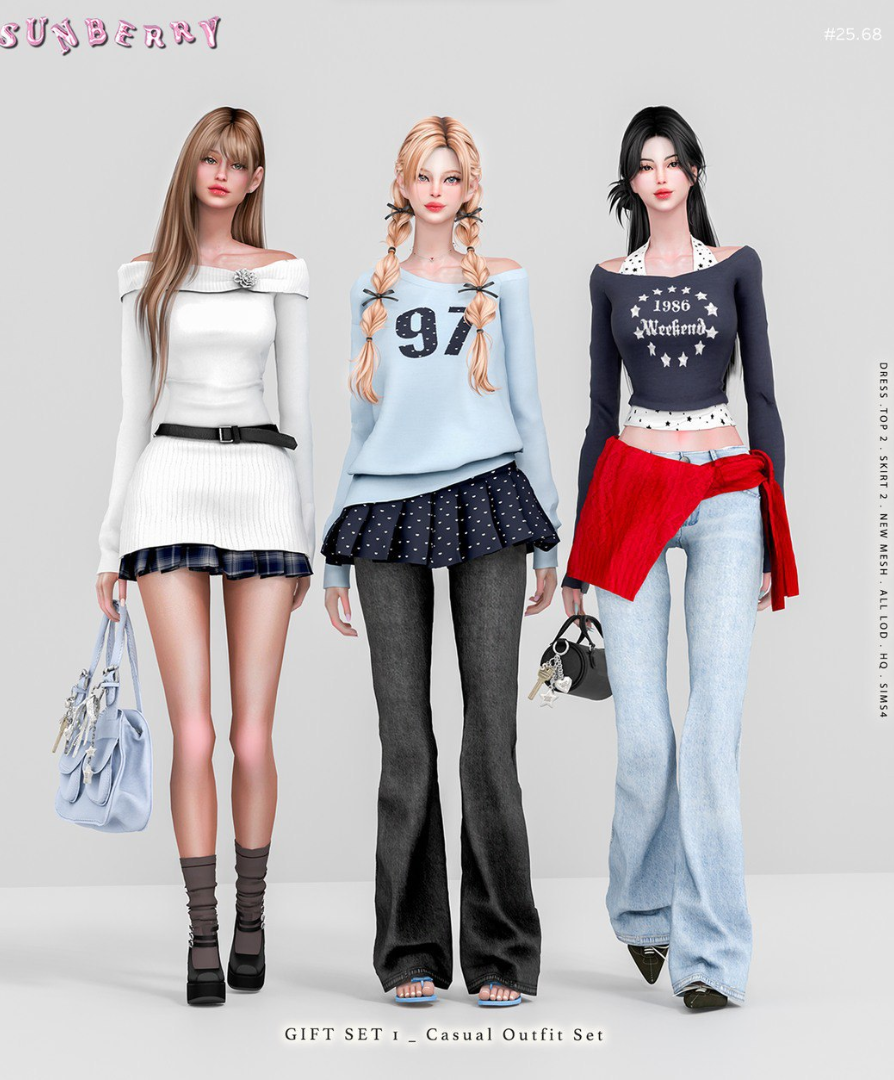 Sunberry - #25.68 Gift Set 1 для Симс 4. Скачать мод