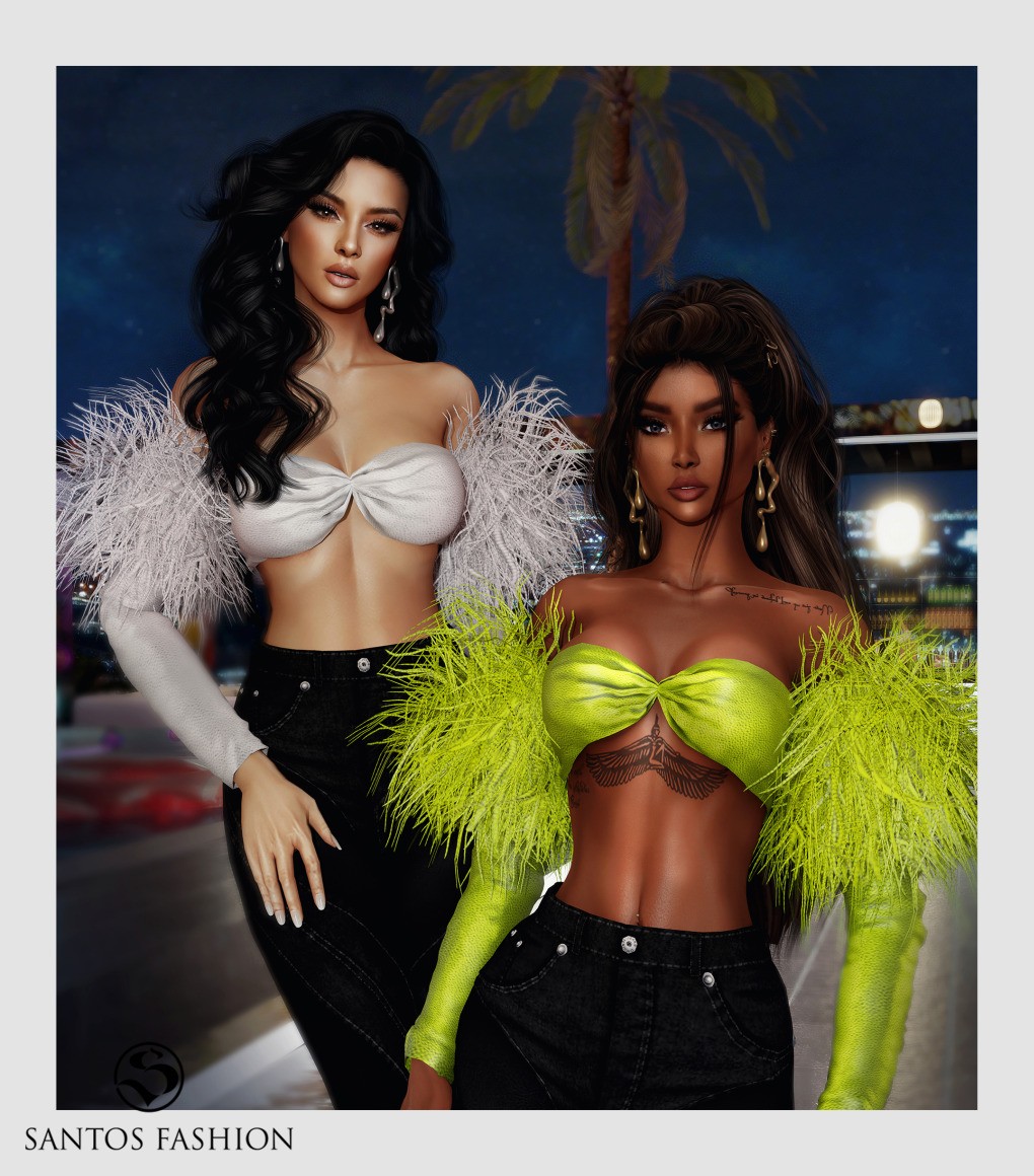 Топ - Carrie Feather Leather Top для Симс 4. Скачать мод
