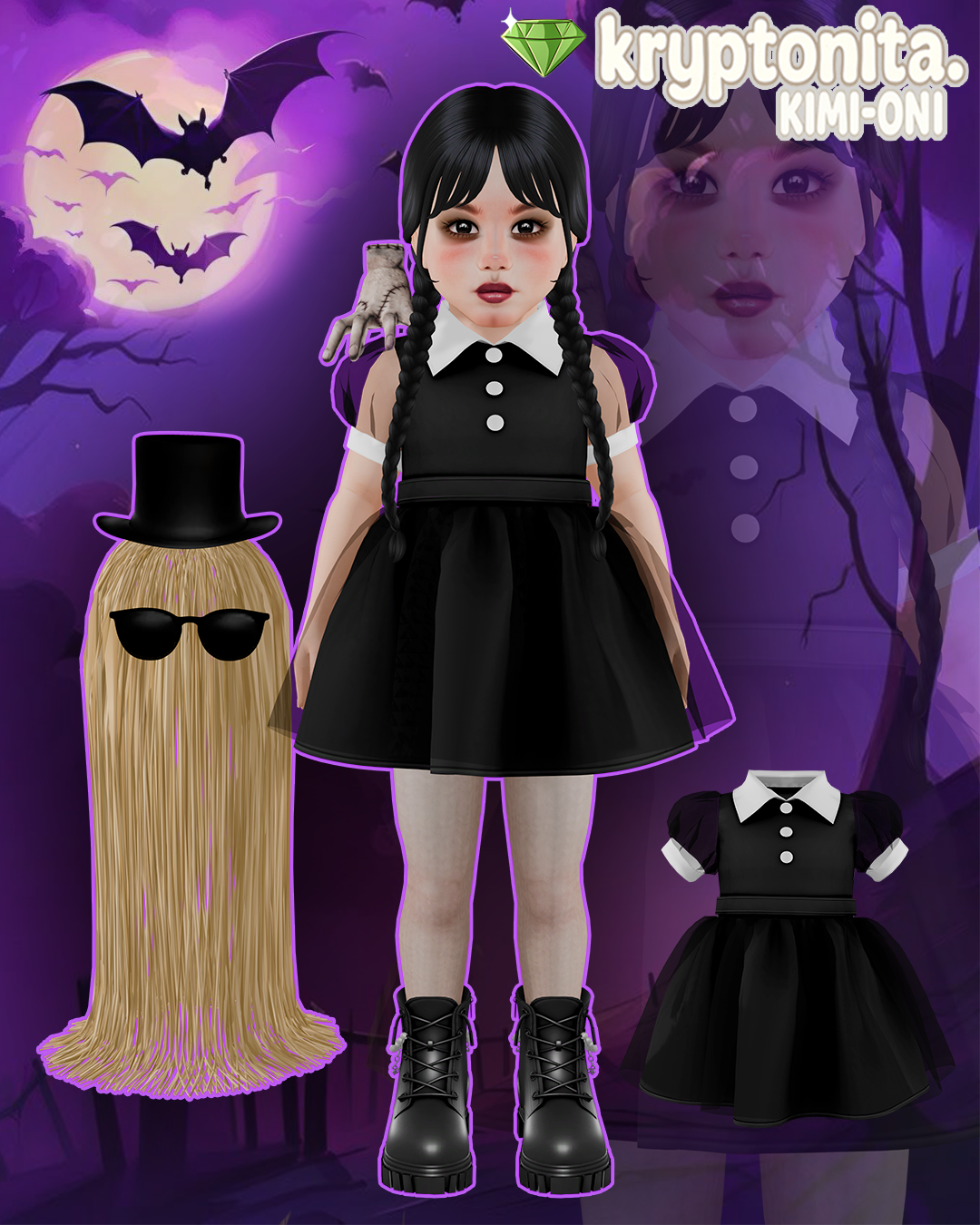 Wandinha Toddler💀 для Симс 4. Скачать мод